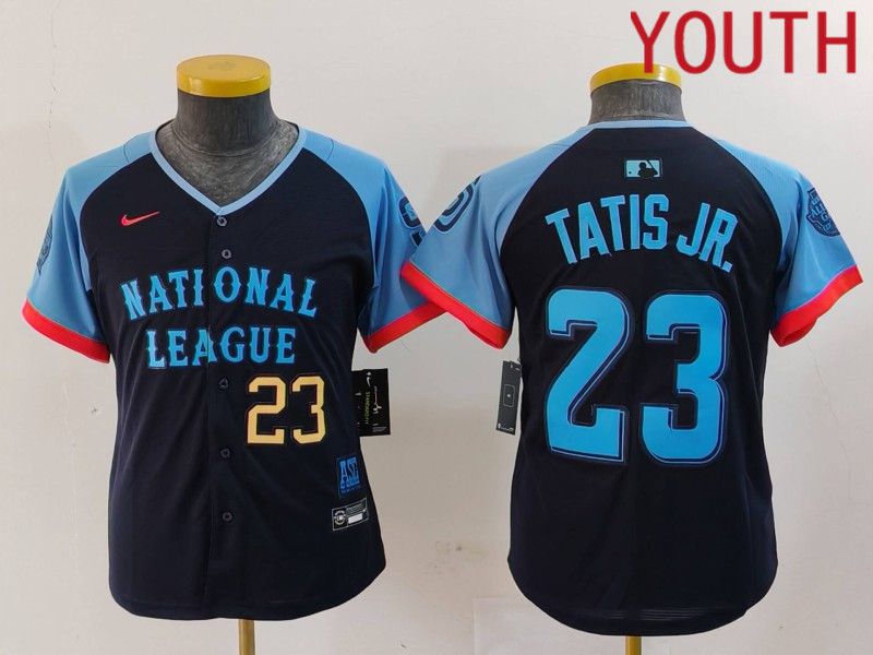 Youth San Diego Padres #23 Tatis jr Blue All star 2024 Nike MLB Jersey style 4